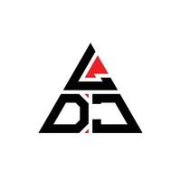 création de logo de lettre triangle ldj avec forme de triangle. monogramme de conception de logo triangle ldj. modèle de logo vectoriel triangle ldj avec couleur rouge. logo triangulaire ldj logo simple, élégant et luxueux.