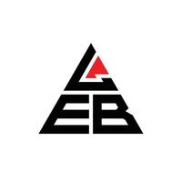 création de logo de lettre triangle leb avec forme de triangle. monogramme de conception de logo triangle leb. modèle de logo vectoriel triangle leb avec couleur rouge. logo triangulaire leb logo simple, élégant et luxueux.