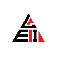 création de logo de lettre triangle lei avec forme de triangle. monogramme de conception de logo triangle lei. modèle de logo vectoriel triangle lei avec couleur rouge. logo triangulaire lei logo simple, élégant et luxueux.