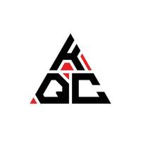 création de logo de lettre triangle kqc avec forme de triangle. monogramme de conception de logo triangle kqc. modèle de logo vectoriel triangle kqc avec couleur rouge. logo triangulaire kqc logo simple, élégant et luxueux.