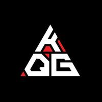 création de logo de lettre triangle kqg avec forme de triangle. monogramme de conception de logo triangle kqg. modèle de logo vectoriel triangle kqg avec couleur rouge. logo triangulaire kqg logo simple, élégant et luxueux.