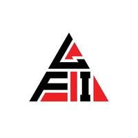 création de logo de lettre triangle lfi avec forme de triangle. monogramme de conception de logo triangle lfi. modèle de logo vectoriel triangle lfi avec couleur rouge. logo triangulaire lfi logo simple, élégant et luxueux.