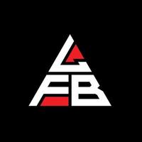 création de logo de lettre triangle lfb avec forme de triangle. monogramme de conception de logo triangle lfb. modèle de logo vectoriel triangle lfb avec couleur rouge. logo triangulaire lfb logo simple, élégant et luxueux.