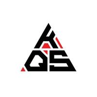 création de logo de lettre triangle kqs avec forme de triangle. monogramme de conception de logo triangle kqs. modèle de logo vectoriel triangle kqs avec couleur rouge. logo triangulaire kqs logo simple, élégant et luxueux.