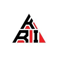 création de logo de lettre kri triangle avec forme de triangle. monogramme de conception de logo triangle kri. modèle de logo vectoriel triangle kri avec couleur rouge. logo triangulaire kri logo simple, élégant et luxueux.