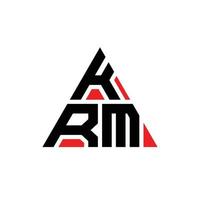 création de logo de lettre triangle krm avec forme de triangle. monogramme de conception de logo triangle krm. modèle de logo vectoriel triangle krm avec couleur rouge. logo triangulaire krm logo simple, élégant et luxueux.