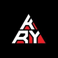 création de logo de lettre kry triangle avec forme de triangle. monogramme de conception de logo triangle kry. modèle de logo vectoriel triangle kry avec couleur rouge. logo triangulaire kry logo simple, élégant et luxueux.