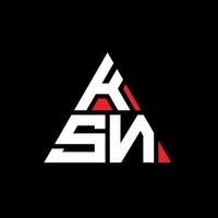 création de logo de lettre triangle ksn avec forme de triangle. monogramme de conception de logo triangle ksn. modèle de logo vectoriel triangle ksn avec couleur rouge. logo triangulaire ksn logo simple, élégant et luxueux.