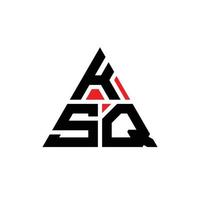 création de logo de lettre triangle ksq avec forme de triangle. monogramme de conception de logo triangle ksq. modèle de logo vectoriel triangle ksq avec couleur rouge. logo triangulaire ksq logo simple, élégant et luxueux.