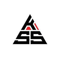 création de logo de lettre triangle kss avec forme de triangle. monogramme de conception de logo triangle kss. modèle de logo vectoriel triangle kss avec couleur rouge. logo triangulaire kss logo simple, élégant et luxueux.