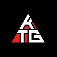 création de logo de lettre triangle ktg avec forme de triangle. monogramme de conception de logo triangle ktg. modèle de logo vectoriel triangle ktg avec couleur rouge. logo triangulaire ktg logo simple, élégant et luxueux.