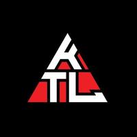 création de logo de lettre triangle ktl avec forme de triangle. monogramme de conception de logo triangle ktl. modèle de logo vectoriel triangle ktl avec couleur rouge. logo triangulaire ktl logo simple, élégant et luxueux.