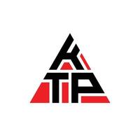 création de logo de lettre triangle ktp avec forme de triangle. monogramme de conception de logo triangle ktp. modèle de logo vectoriel triangle ktp avec couleur rouge. logo triangulaire ktp logo simple, élégant et luxueux.