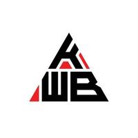 création de logo de lettre triangle kwb avec forme de triangle. monogramme de conception de logo triangle kwb. modèle de logo vectoriel triangle kwb avec couleur rouge. logo triangulaire kwb logo simple, élégant et luxueux.