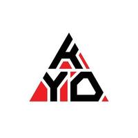 création de logo de lettre triangle ky0 avec forme de triangle. monogramme de conception de logo triangle ky0. modèle de logo vectoriel triangle ky0 avec couleur rouge. logo triangulaire ky0 logo simple, élégant et luxueux.