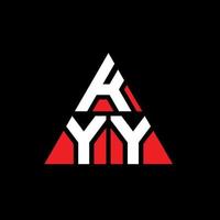 création de logo de lettre triangle kyy avec forme de triangle. monogramme de conception de logo triangle kyy. modèle de logo vectoriel triangle kyy avec couleur rouge. logo triangulaire kyy logo simple, élégant et luxueux.