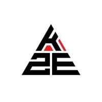 création de logo de lettre triangle kze avec forme de triangle. monogramme de conception de logo triangle kze. modèle de logo vectoriel triangle kze avec couleur rouge. logo triangulaire kze logo simple, élégant et luxueux.