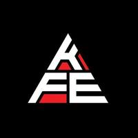 création de logo de lettre triangle kfe avec forme de triangle. monogramme de conception de logo triangle kfe. modèle de logo vectoriel triangle kfe avec couleur rouge. logo triangulaire kfe logo simple, élégant et luxueux.