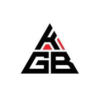 création de logo de lettre triangle kgb avec forme de triangle. monogramme de conception de logo triangle kgb. modèle de logo vectoriel triangle kgb avec couleur rouge. logo triangulaire kgb logo simple, élégant et luxueux.