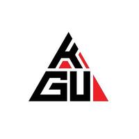 création de logo de lettre triangle kgu avec forme de triangle. monogramme de conception de logo triangle kgu. modèle de logo vectoriel triangle kgu avec couleur rouge. logo triangulaire kgu logo simple, élégant et luxueux.