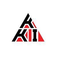 création de logo de lettre triangle kki avec forme de triangle. monogramme de conception de logo triangle kki. modèle de logo vectoriel triangle kki avec couleur rouge. logo triangulaire kki logo simple, élégant et luxueux.