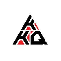 création de logo de lettre triangle kkq avec forme de triangle. monogramme de conception de logo triangle kkq. modèle de logo vectoriel triangle kkq avec couleur rouge. logo triangulaire kkq logo simple, élégant et luxueux.