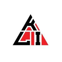 création de logo de lettre kli triangle avec forme de triangle. monogramme de conception de logo triangle kli. modèle de logo vectoriel triangle kli avec couleur rouge. logo triangulaire kli logo simple, élégant et luxueux.