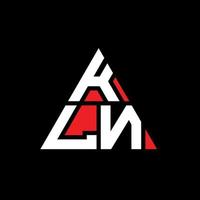 création de logo de lettre triangle kln avec forme de triangle. monogramme de conception de logo triangle kln. modèle de logo vectoriel triangle kln avec couleur rouge. logo triangulaire kln logo simple, élégant et luxueux.