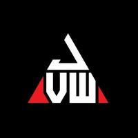 création de logo de lettre triangle jvw avec forme de triangle. monogramme de conception de logo triangle jvw. modèle de logo vectoriel triangle jvw avec couleur rouge. logo triangulaire jvw logo simple, élégant et luxueux.