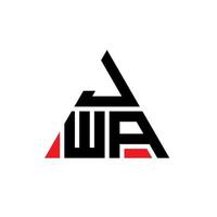 création de logo de lettre triangle jwa avec forme de triangle. monogramme de conception de logo triangle jwa. modèle de logo vectoriel triangle jwa avec couleur rouge. logo triangulaire jwa logo simple, élégant et luxueux.