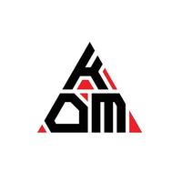 création de logo de lettre triangle kom avec forme de triangle. monogramme de conception de logo triangle kom. modèle de logo vectoriel triangle kom avec couleur rouge. logo triangulaire kom logo simple, élégant et luxueux.