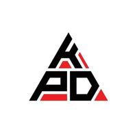 création de logo de lettre triangle kpd avec forme de triangle. monogramme de conception de logo triangle kpd. modèle de logo vectoriel triangle kpd avec couleur rouge. logo triangulaire kpd logo simple, élégant et luxueux.