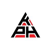 création de logo lettre kph triangle avec forme de triangle. monogramme de conception de logo triangle kph. modèle de logo vectoriel triangle kph avec couleur rouge. logo triangulaire kph logo simple, élégant et luxueux.