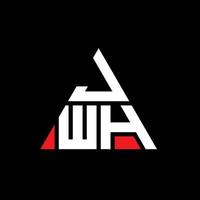 création de logo de lettre triangle jwh avec forme de triangle. monogramme de conception de logo triangle jwh. modèle de logo vectoriel triangle jwh avec couleur rouge. logo triangulaire jwh logo simple, élégant et luxueux.