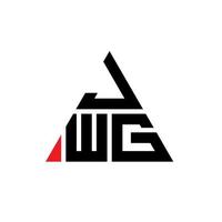 création de logo de lettre triangle jwg avec forme de triangle. monogramme de conception de logo triangle jwg. modèle de logo vectoriel triangle jwg avec couleur rouge. logo triangulaire jwg logo simple, élégant et luxueux.