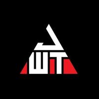 création de logo de lettre triangle jwt avec forme de triangle. monogramme de conception de logo triangle jwt. modèle de logo vectoriel triangle jwt avec couleur rouge. logo triangulaire jwt logo simple, élégant et luxueux.