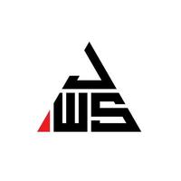 création de logo de lettre triangle jws avec forme de triangle. monogramme de conception de logo triangle jws. modèle de logo vectoriel triangle jws avec couleur rouge. logo triangulaire jws logo simple, élégant et luxueux.