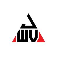 création de logo de lettre triangle jwv avec forme de triangle. monogramme de conception de logo triangle jwv. modèle de logo vectoriel triangle jwv avec couleur rouge. logo triangulaire jwv logo simple, élégant et luxueux.