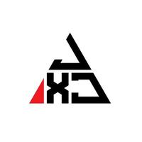création de logo de lettre triangle jxj avec forme de triangle. monogramme de conception de logo triangle jxj. modèle de logo vectoriel triangle jxj avec couleur rouge. logo triangulaire jxj logo simple, élégant et luxueux.