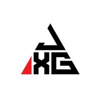 création de logo de lettre triangle jxg avec forme de triangle. monogramme de conception de logo triangle jxg. modèle de logo vectoriel triangle jxg avec couleur rouge. logo triangulaire jxg logo simple, élégant et luxueux.