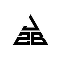 création de logo de lettre triangle jzb avec forme de triangle. monogramme de conception de logo triangle jzb. modèle de logo vectoriel triangle jzb avec couleur rouge. logo triangulaire jzb logo simple, élégant et luxueux.