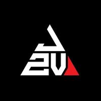 création de logo de lettre triangle jzv avec forme de triangle. monogramme de conception de logo triangle jzv. modèle de logo vectoriel triangle jzv avec couleur rouge. logo triangulaire jzv logo simple, élégant et luxueux.