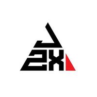 création de logo de lettre triangle jzx avec forme de triangle. monogramme de conception de logo triangle jzx. modèle de logo vectoriel triangle jzx avec couleur rouge. logo triangulaire jzx logo simple, élégant et luxueux.