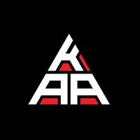 création de logo de lettre triangle kaa avec forme de triangle. monogramme de conception de logo triangle kaa. modèle de logo vectoriel triangle kaa avec couleur rouge. logo triangulaire kaa logo simple, élégant et luxueux. kaa