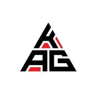 création de logo de lettre triangle kag avec forme de triangle. monogramme de conception de logo triangle kag. modèle de logo vectoriel triangle kag avec couleur rouge. logo triangulaire kag logo simple, élégant et luxueux.