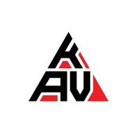 création de logo de lettre triangle kav avec forme de triangle. monogramme de conception de logo triangle kav. modèle de logo vectoriel triangle kav avec couleur rouge. logo triangulaire kav logo simple, élégant et luxueux.