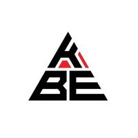 création de logo lettre kbe triangle avec forme de triangle. monogramme de conception de logo triangle kbe. modèle de logo vectoriel triangle kbe avec couleur rouge. logo triangulaire kbe logo simple, élégant et luxueux.