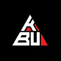 création de logo de lettre triangle kbu avec forme de triangle. monogramme de conception de logo triangle kbu. modèle de logo vectoriel triangle kbu avec couleur rouge. logo triangulaire kbu logo simple, élégant et luxueux.