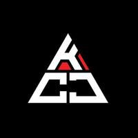 création de logo de lettre triangle kcj avec forme de triangle. monogramme de conception de logo triangle kcj. modèle de logo vectoriel triangle kcj avec couleur rouge. logo triangulaire kcj logo simple, élégant et luxueux.