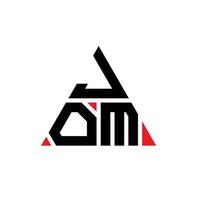 création de logo de lettre triangle jom avec forme de triangle. monogramme de conception de logo jom triangle. modèle de logo vectoriel jom triangle avec couleur rouge. logo triangulaire jom logo simple, élégant et luxueux.